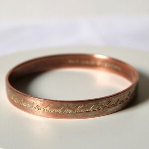 KATE SPADE New York Rose Gold Tone Bangle "Hand In Hand" Inspiration Bracelet